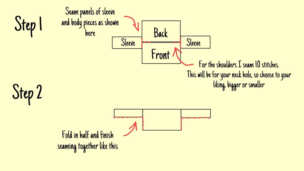 crochet pattern for sweater connection tutorial assemble the panels