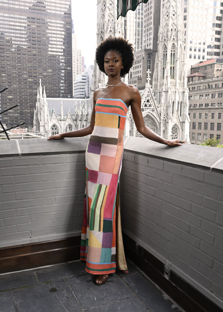 kevan hall ss24 knit colorful maxi dress